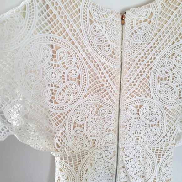 Soieblu Lace Dress Cream Sz M - Picture 10 of 10